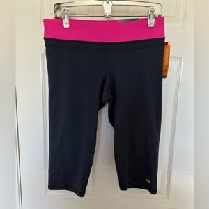Champion Gray Crops with Hot Pink Waistband, NWT size large